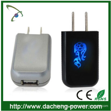 Colorful usb mobile travel charger 5V 1.2A US plug or EU plug for option